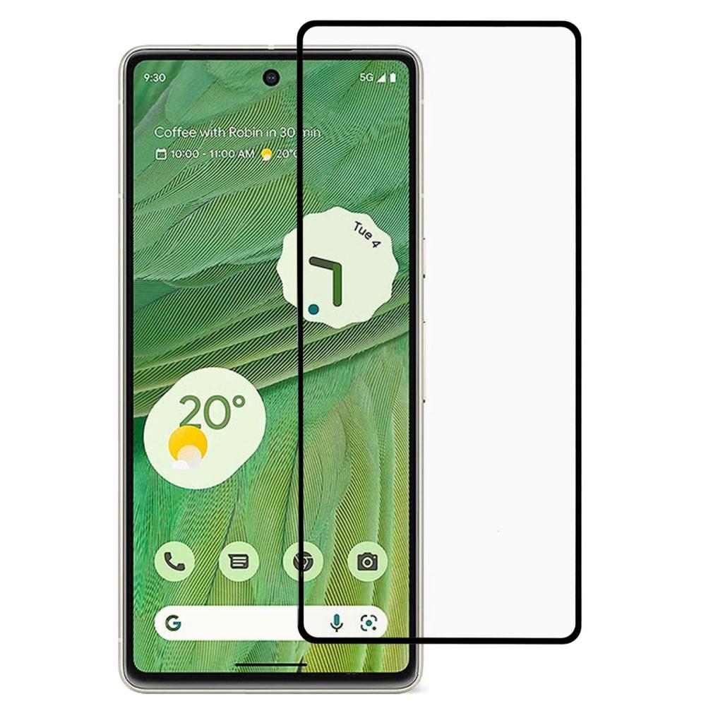 2-PACK SKALO Google Pixel 7 5G Heltäckande Skärmskydd Härdat Glas - Svart