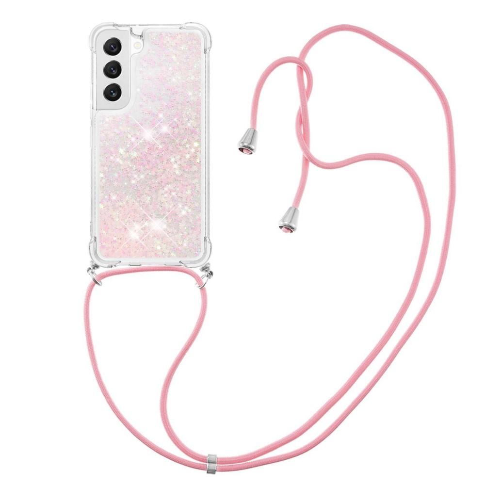 SKALO Samsung S23 Kvicksand Glitter Mobilhalsband