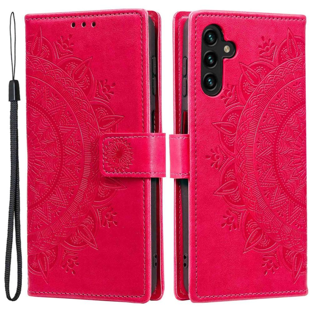 SKALO Samsung A54 Mandala Plånboksfodral - Cerise