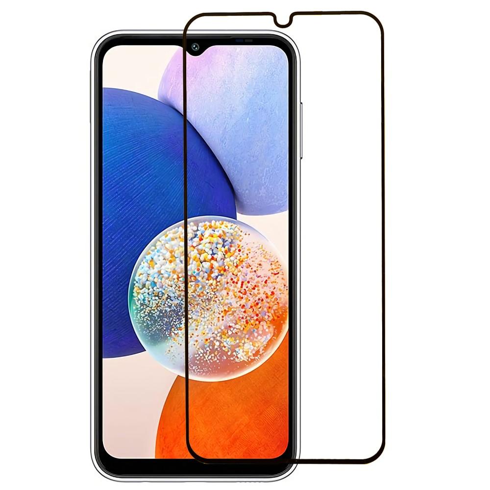 2-PACK SKALO Samsung A14 4G/5G Heltäckande Skärmskydd Härdat Glas - Svart