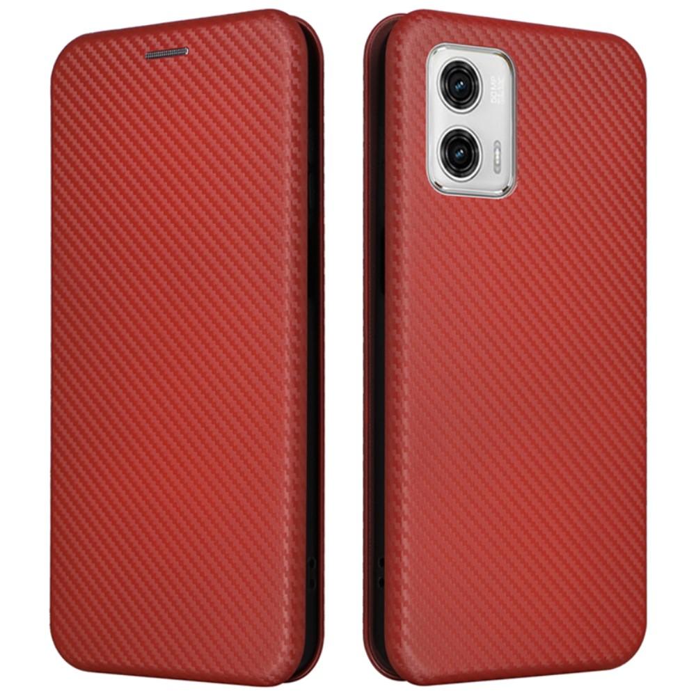 SKALO Motorola Moto G23 Carbon Fiber Plånboksfodral