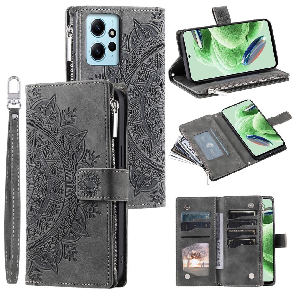 SKALO Xiaomi Redmi Note 12 Big Wallet Mandala Plånboksfodral