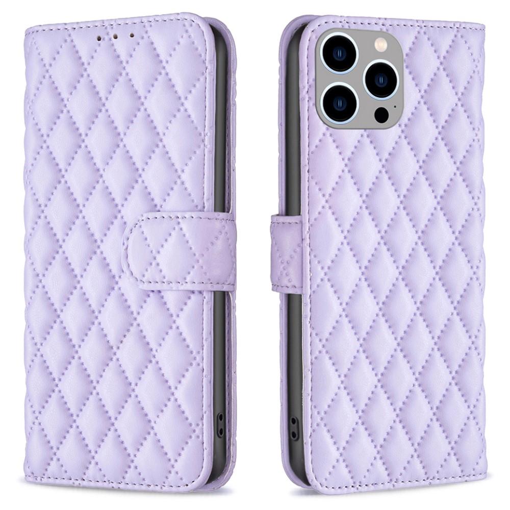 SKALO iPhone 15 Pro BINFEN COLOR Quiltat Plånbok