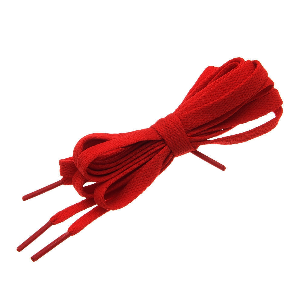 Skosnören för sneakers - Platta [120 cm] - Mörkröd