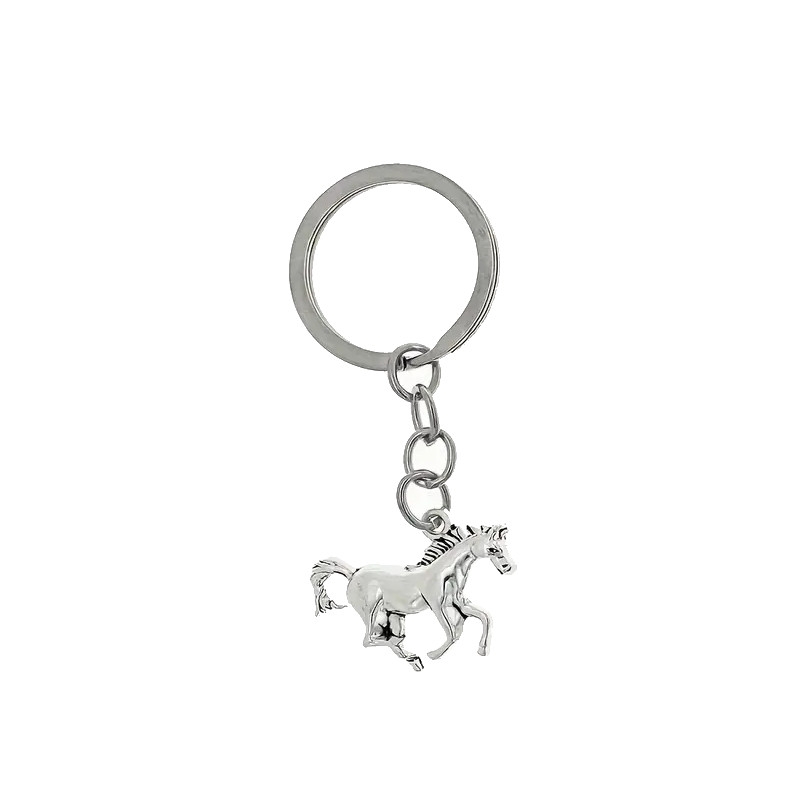 Nyckelring - Häst - Silver