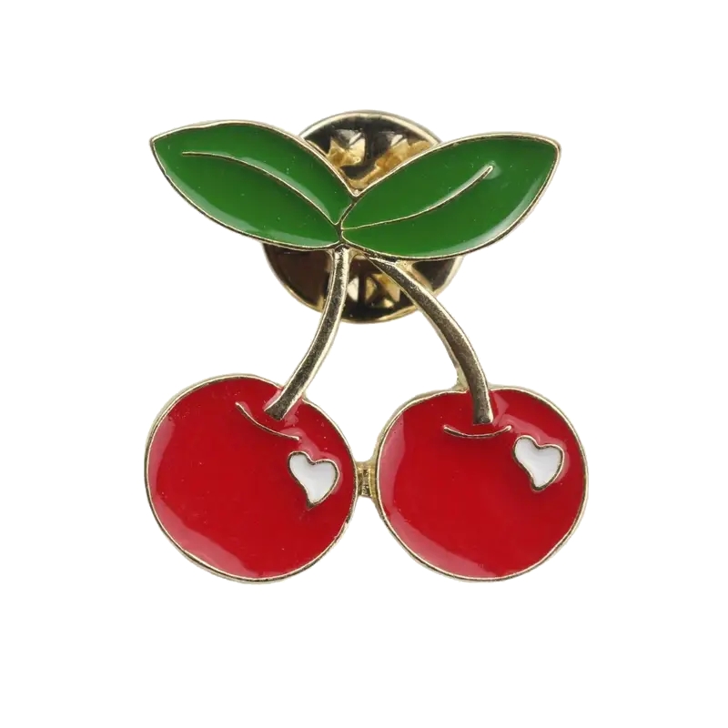 Brosch - Pin - Körsbär - Cherry fruit