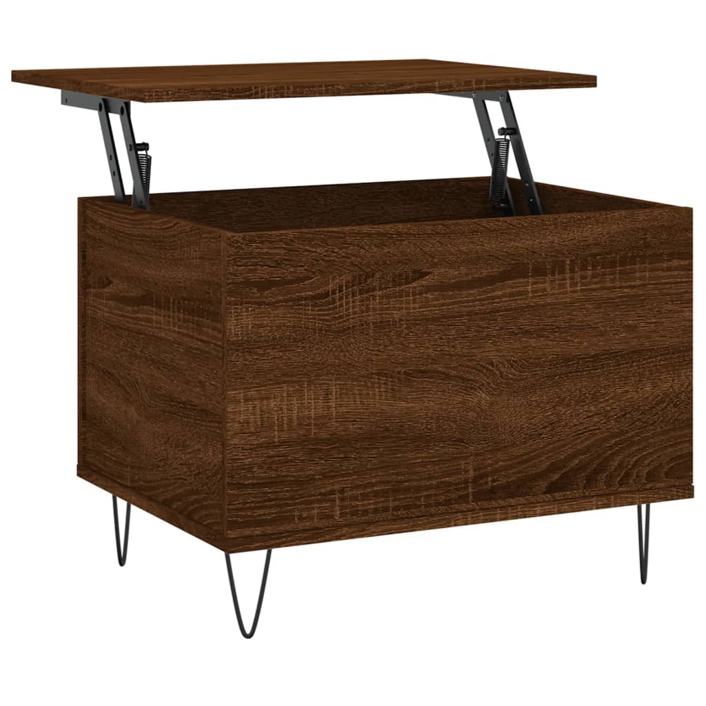 vidaXL Soffbord brun ek 60x44,5x45 cm konstruerat trä