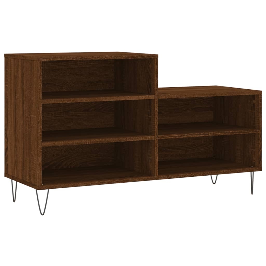 vidaXL Skoskåp brun ek 102x36x60 cm konstruerat trä