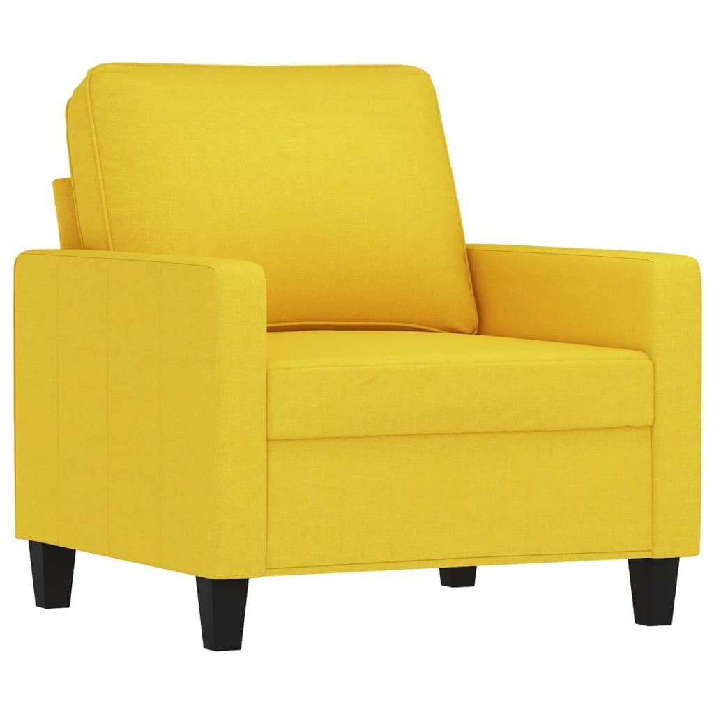 vidaXL Fåtölj ljusgul 60 cm tyg
