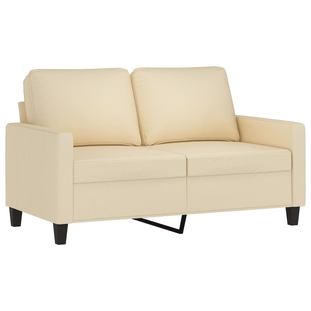 vidaXL 2-sitssoffa gräddvit 120 cm tyg