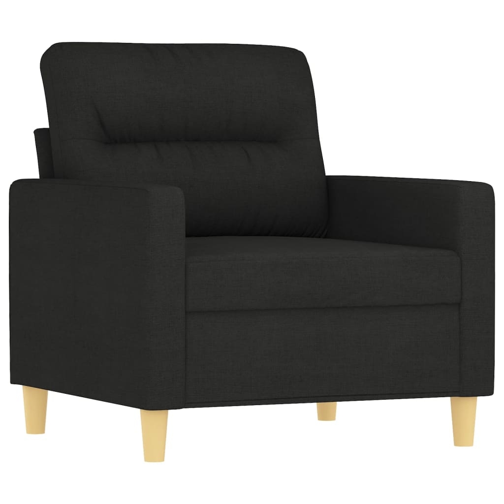vidaXL Fåtölj svart 60 cm tyg