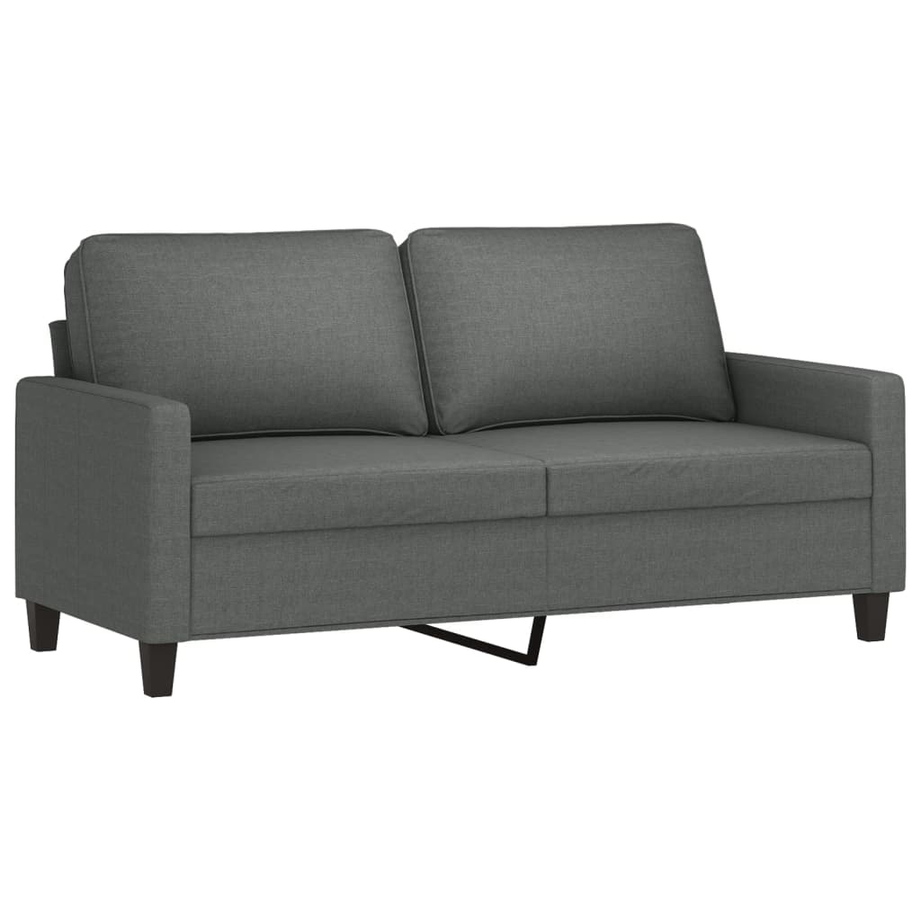 vidaXL Soffa 2-sits mörkgrå 140 cm tyg