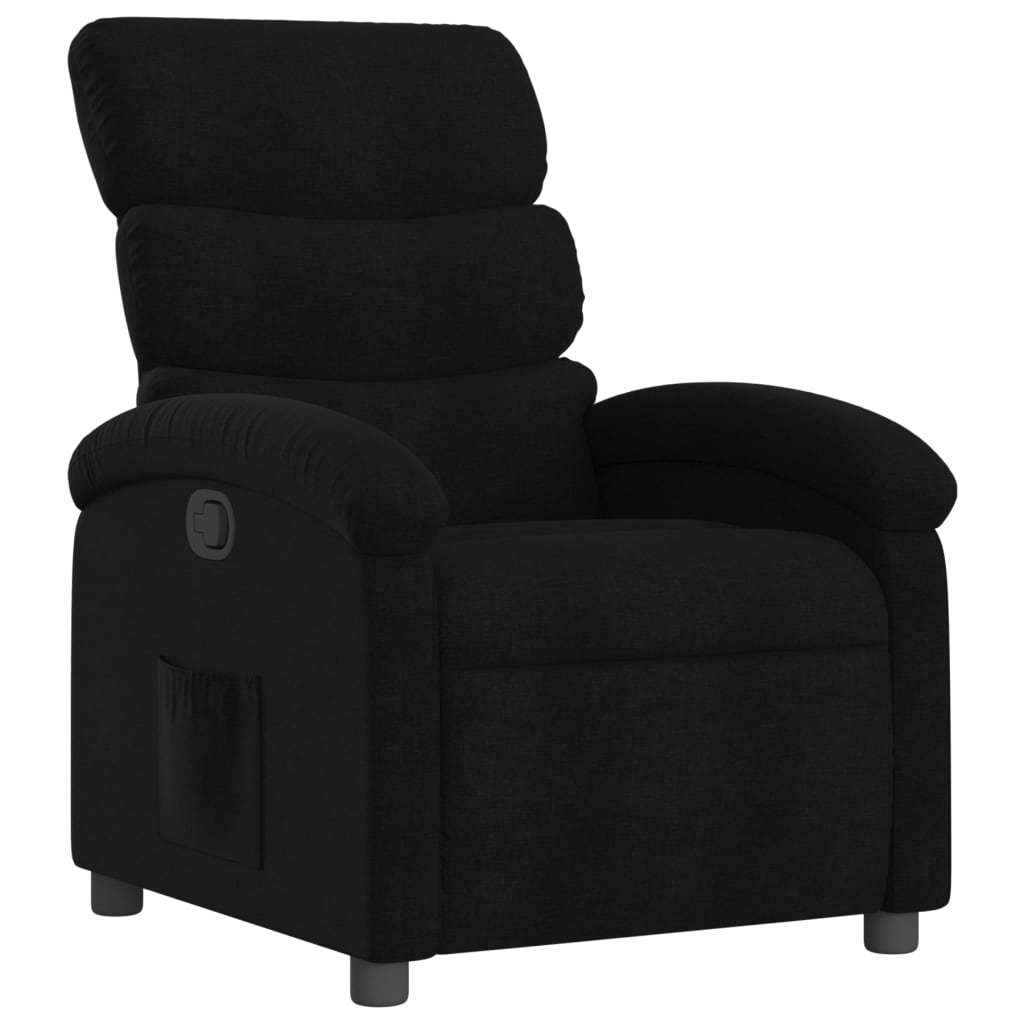 vidaXL Reclinerfåtölj svart tyg