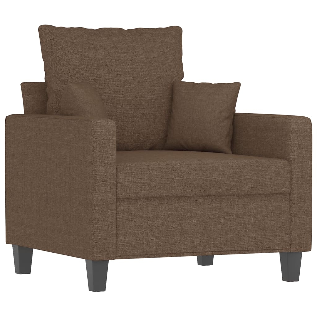 vidaXL Fåtölj brun 60 cm tyg