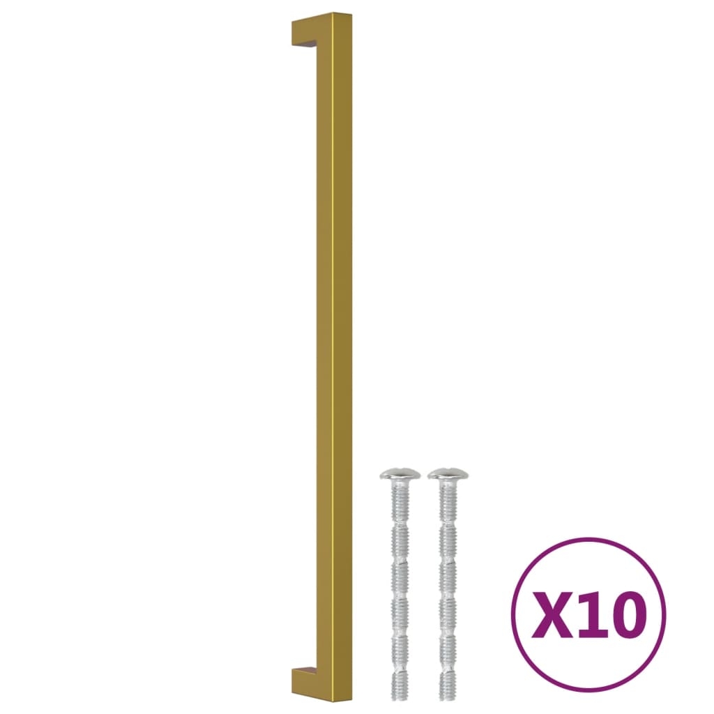 vidaXL Skåphandtag 10 st guld 320 mm rostfritt stål