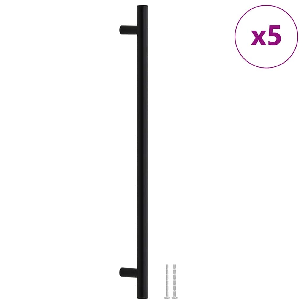 vidaXL Skåphandtag 5 st svart 320 mm rostfritt stål