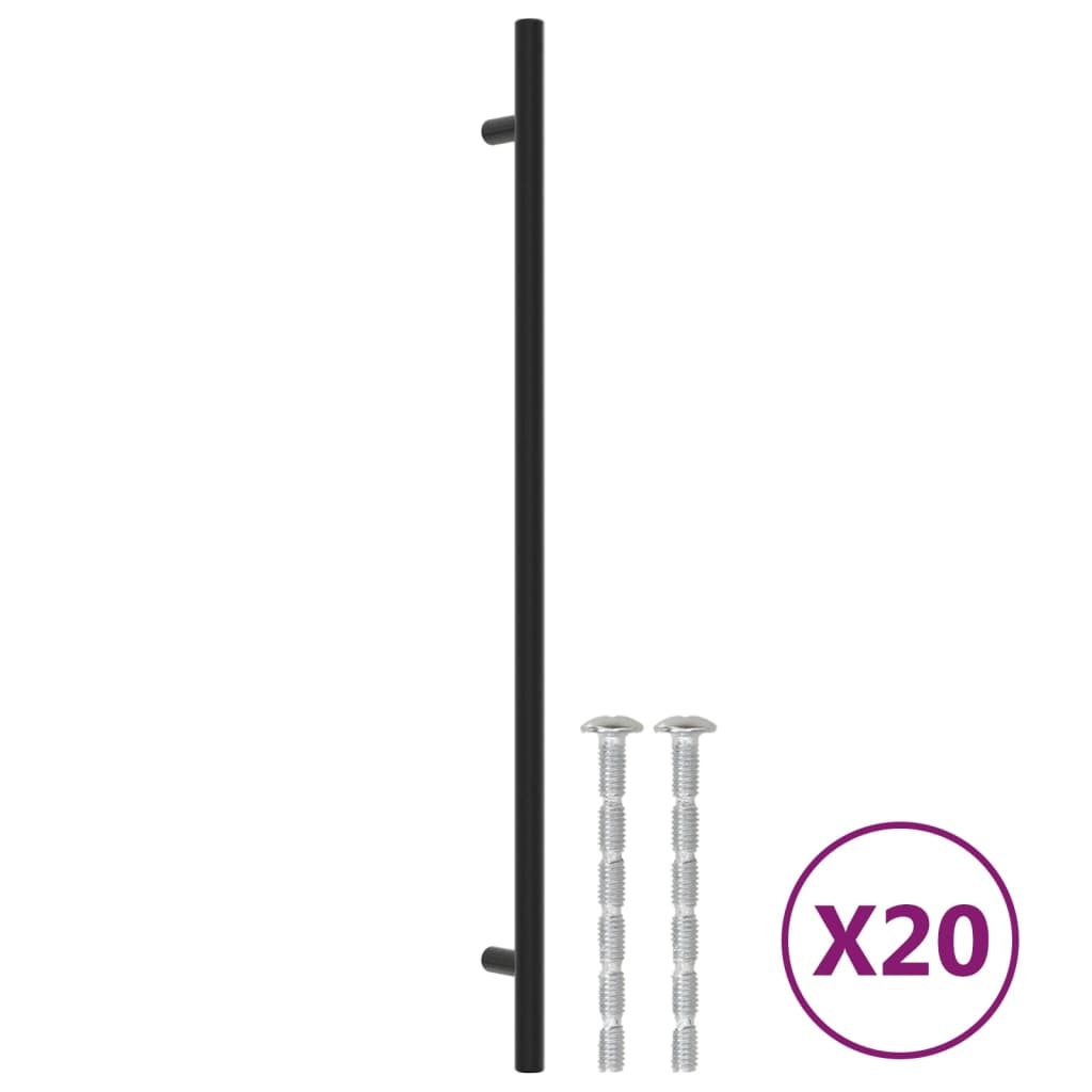vidaXL Skåphandtag 20 st svart 320 mm rostfritt stål