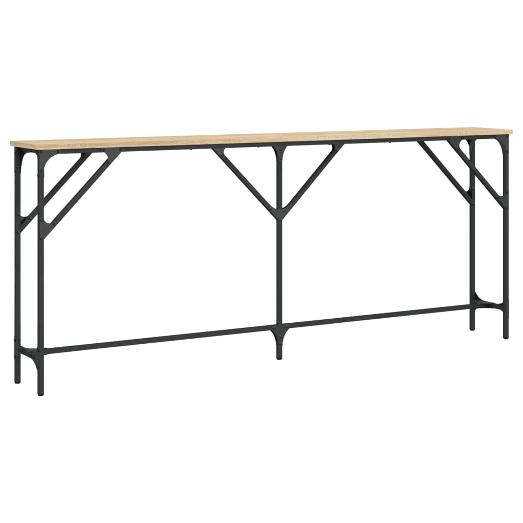vidaXL Konsollbord sonoma eik 180x23x75 cm konstruert tre