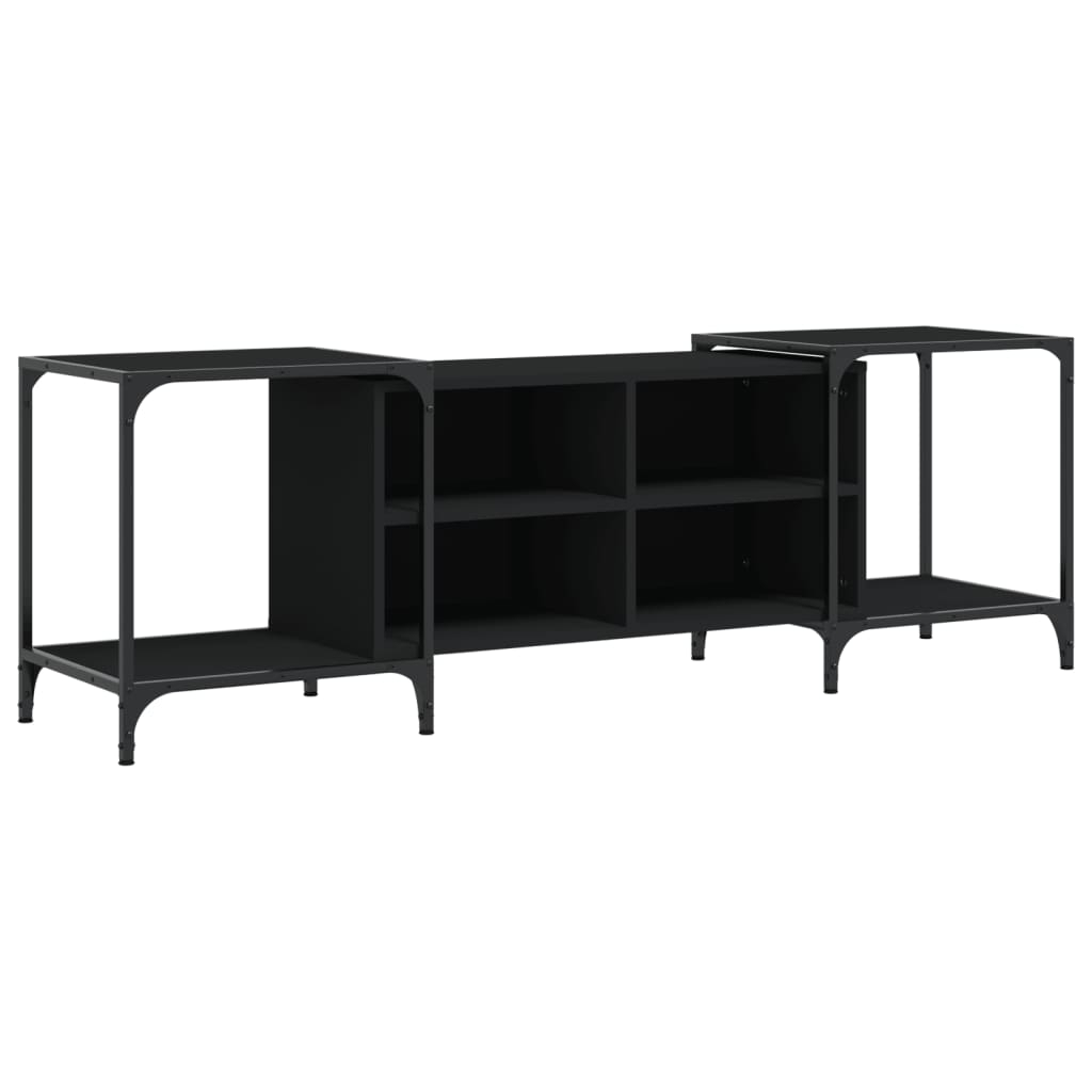 vidaXL Tv-bänk svart 153x37x50 cm konstruerat trä