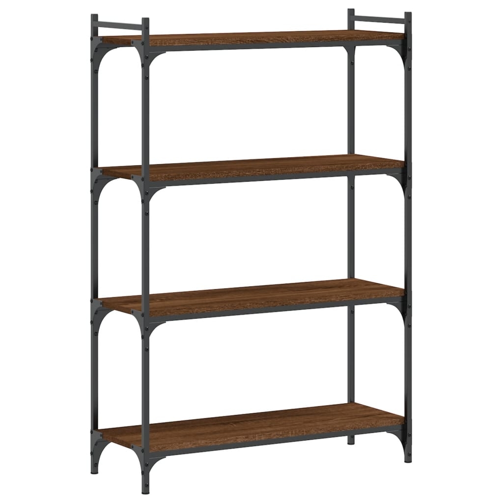 vidaXL Bokhylla 4 hyllplan brun ek 80x30x120 cm konstruerat trä