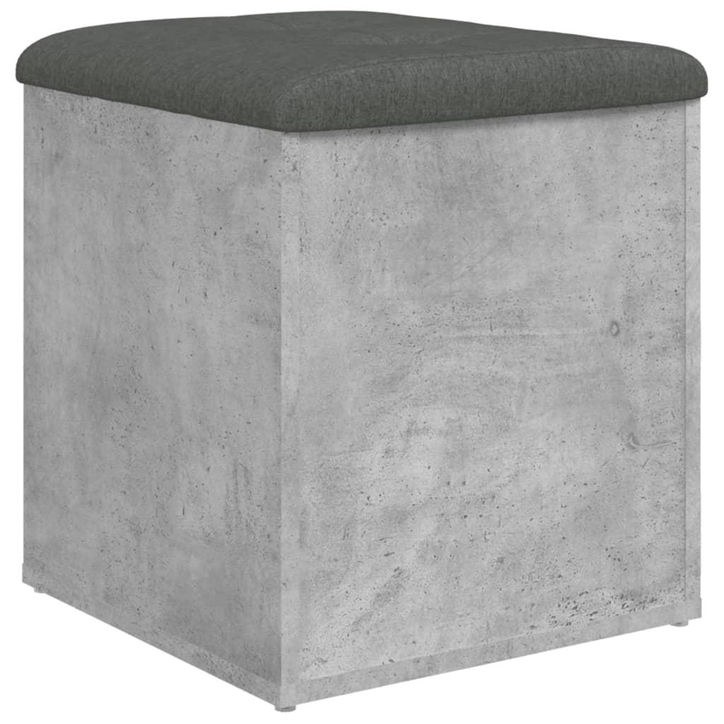 vidaXL Förvaringsbänk betonggrå 42x42x45 cm konstruerat trä