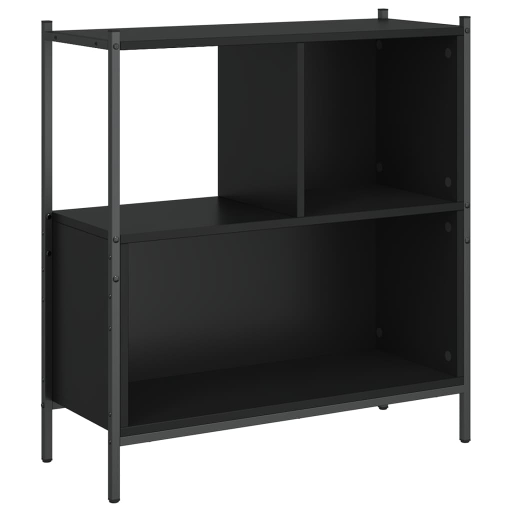 vidaXL Bokhylla svart 72x28x77,5 cm konstruerat trä