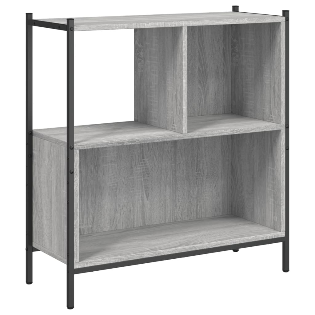 vidaXL Bokhylla grå sonoma 72x28x77,5 cm konstruerat trä