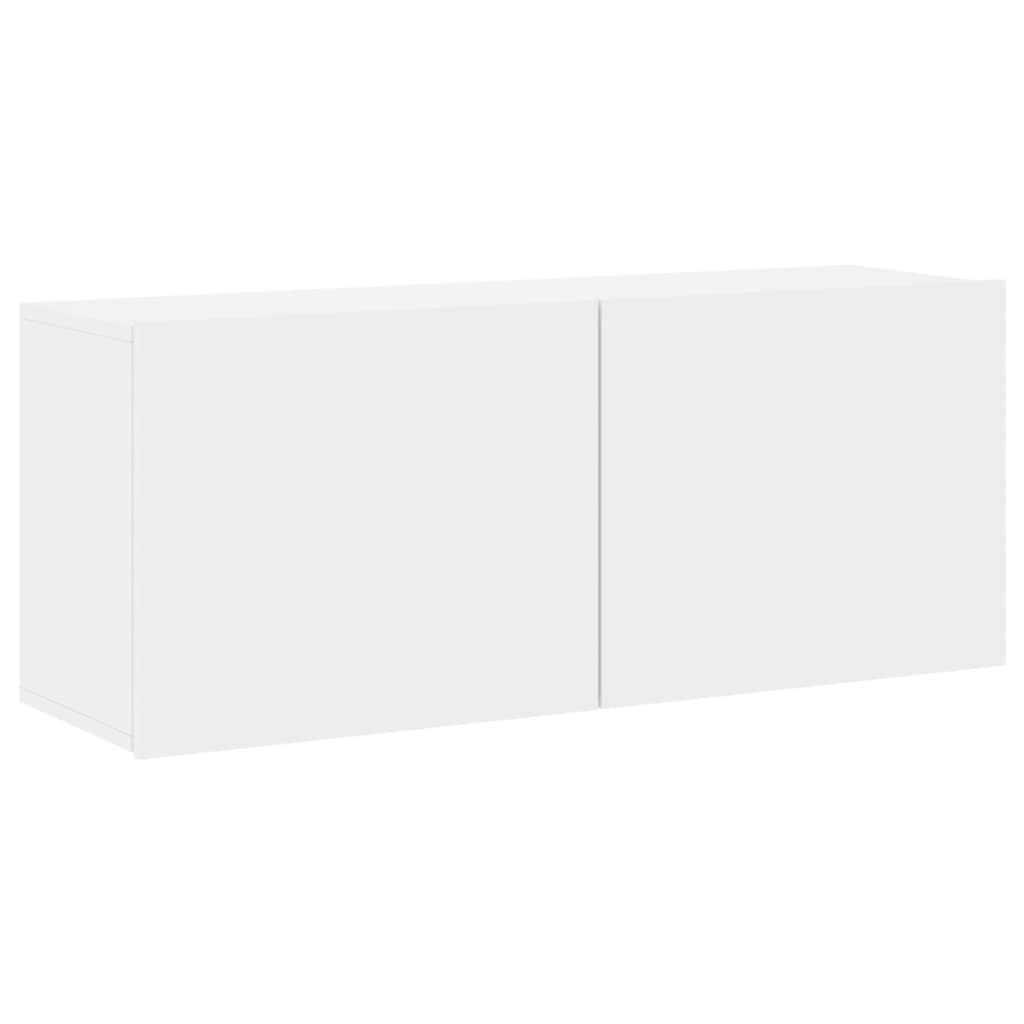 vidaXL Väggmonterad tv-bänk vit 100x30x41 cm