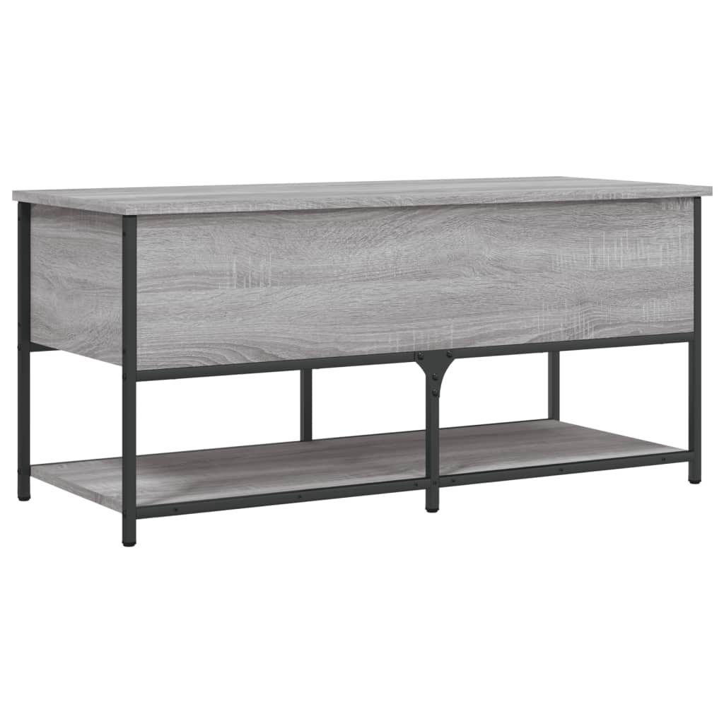vidaXL Förvaringsbänk grå sonoma 100x42,5x47 cm konstruerat trä