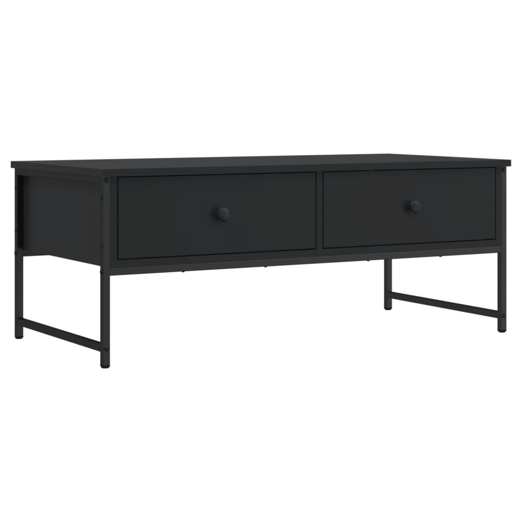 vidaXL Soffbord svart 101x49x39,5 cm konstruerat trä