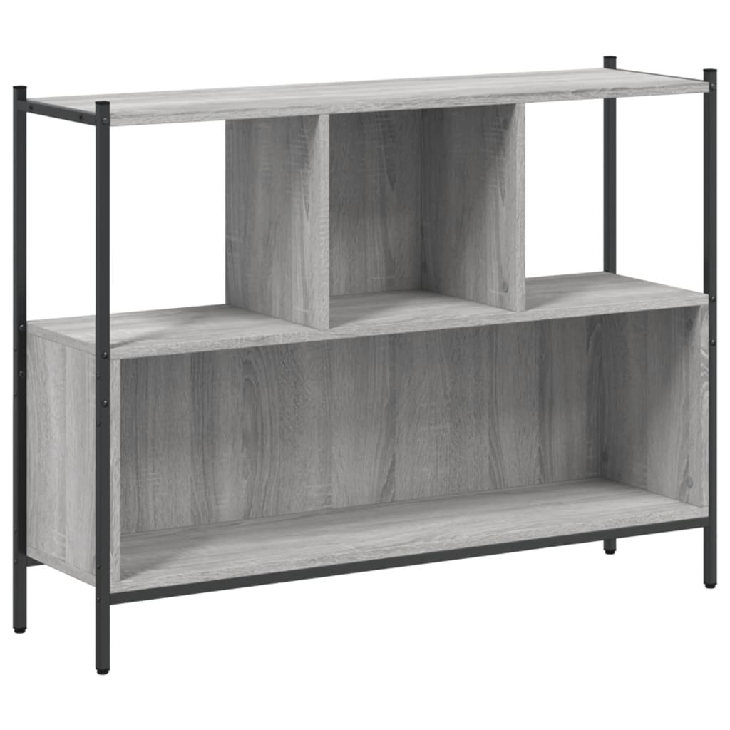 vidaXL Bokhylla grå sonoma 102x28x77,5 cm konstruerat trä