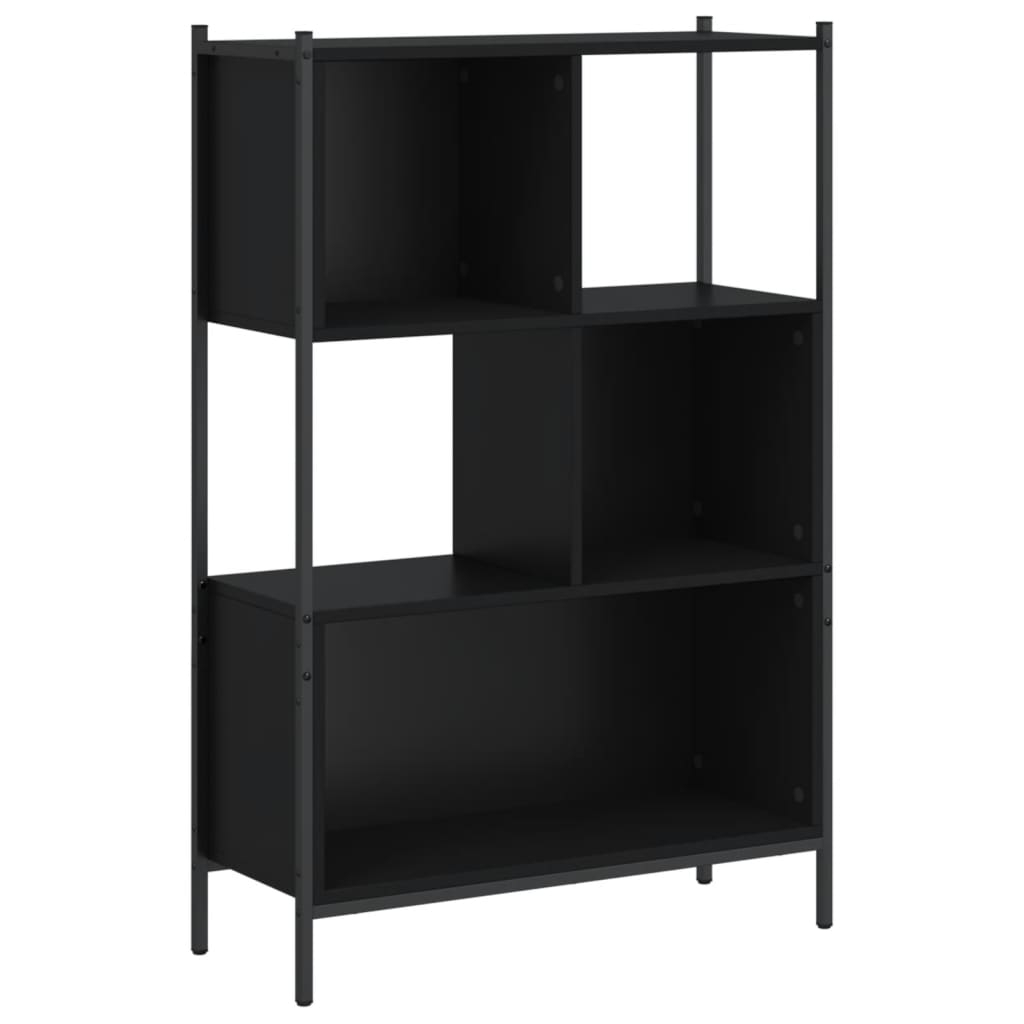 vidaXL Bokhylla svart 72x28x109 cm konstruerat trä