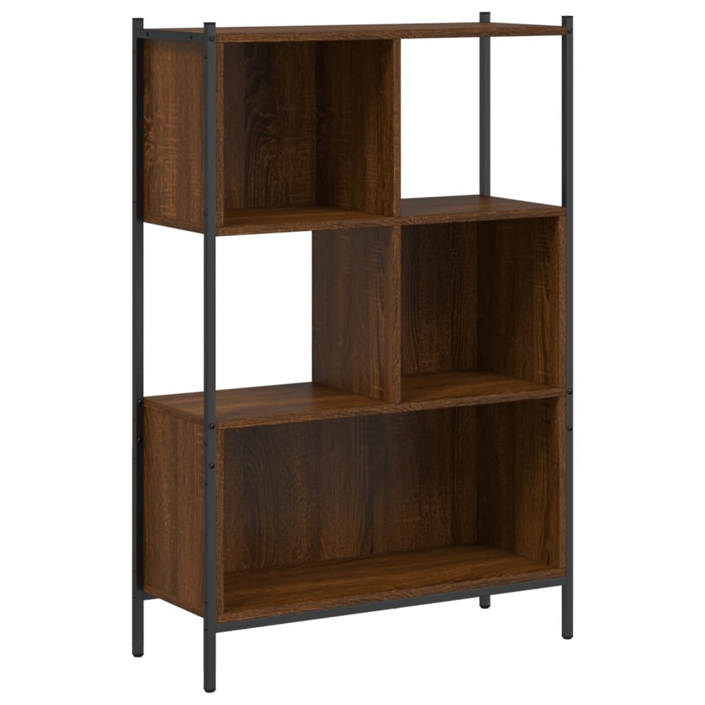 vidaXL Bokhylla brun ek 72x28x109 cm konstruerat trä