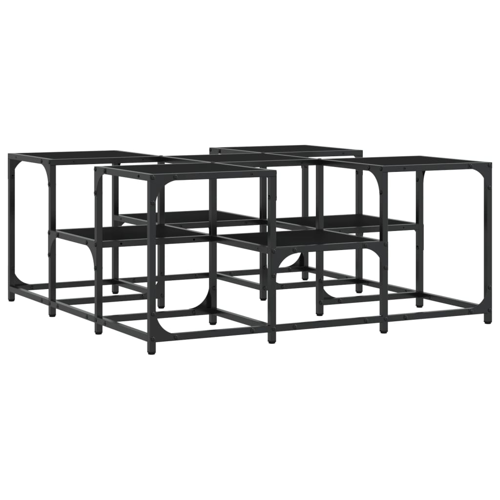 vidaXL Soffbord svart 91x91x40 cm konstruerat trä