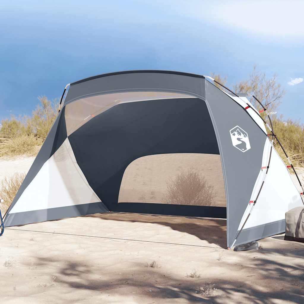 vidaXL Strandtält grå 274x178x170/148 cm 185T polyester