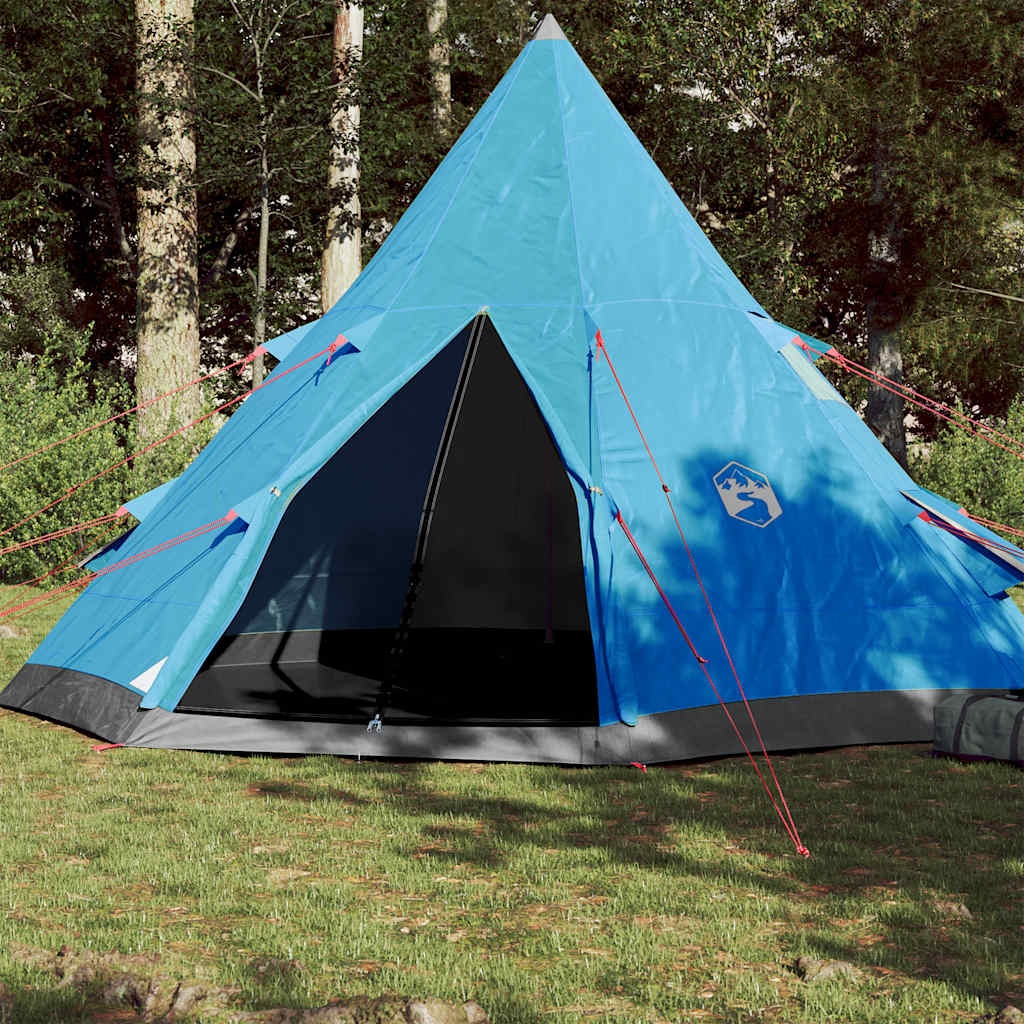 vidaXL Tipi-tält 4 personer blå vattentätt