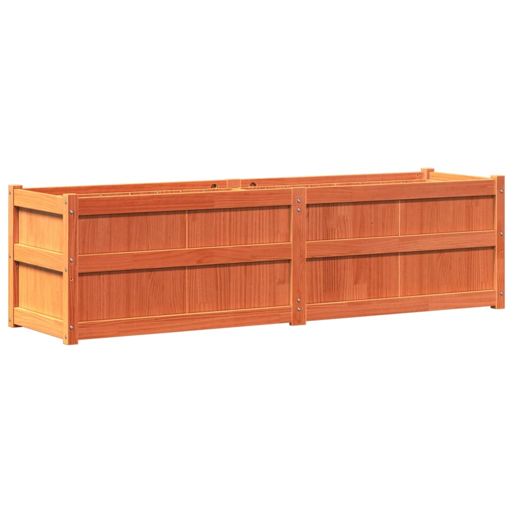 vidaXL Odlingslåda vaxbrun 180x50x50 cm massiv furu