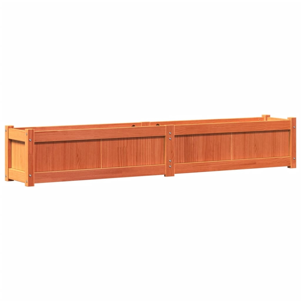 vidaXL Odlingslåda vaxbrun 180x31x31 cm massiv furu