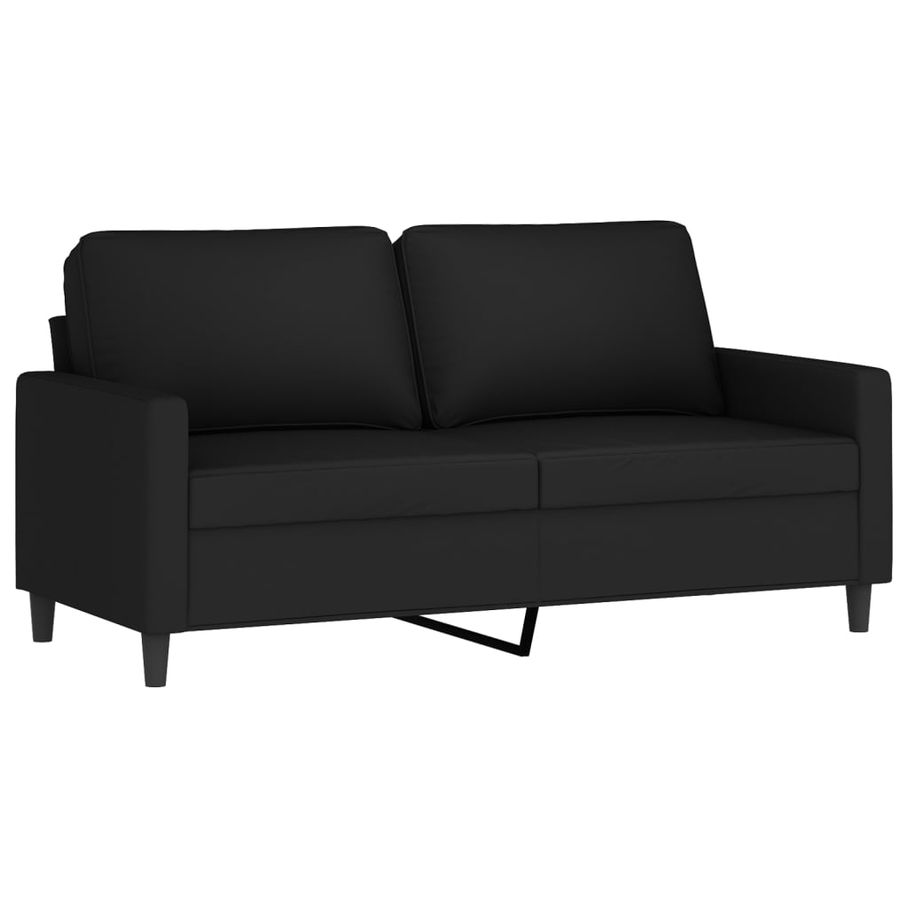 vidaXL Soffa 2-sits svart 140 cm sammet