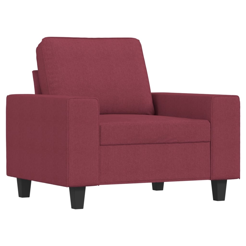 vidaXL Fåtölj vinröd 60 cm tyg