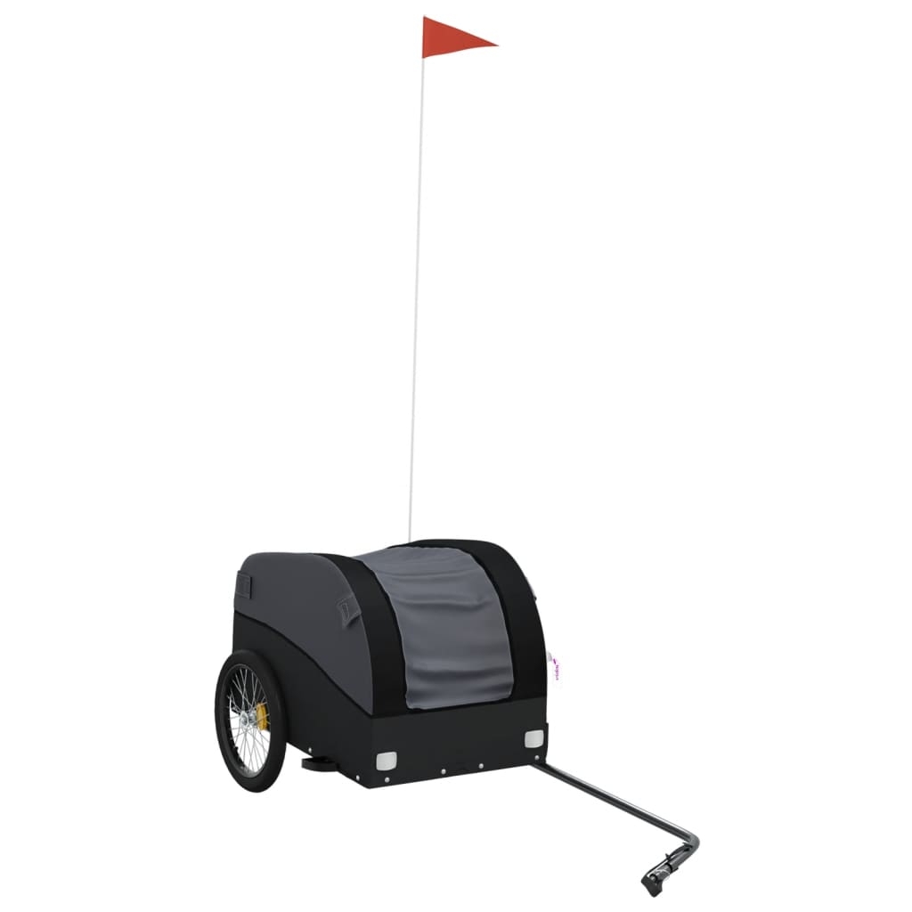 vidaXL Cykelvagn svart 30 kg järn