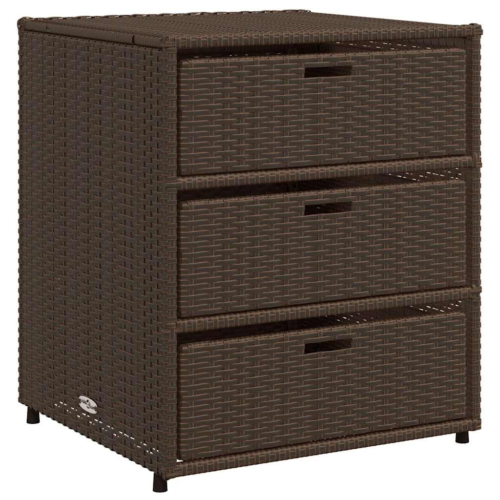 vidaXL Trädgårdsskåp brun 55x59x69 cm konstrotting