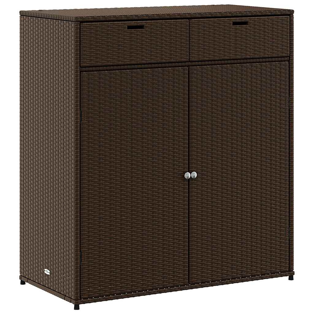 vidaXL Trädgårdsskåp brun 105x55x113 cm konstrotting