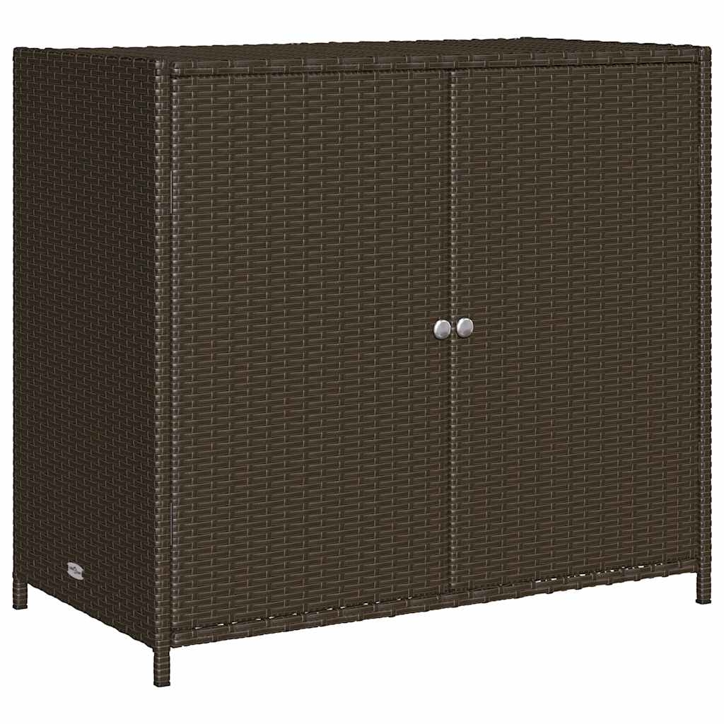 vidaXL Trädgårdsskåp brun 83x45x76 cm konstrotting