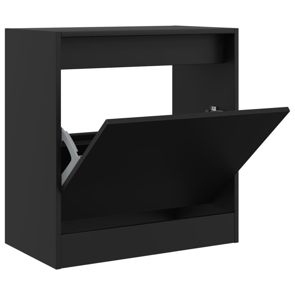 vidaXL Skohylla svart 60x34x63,5 cm konstruerat trä