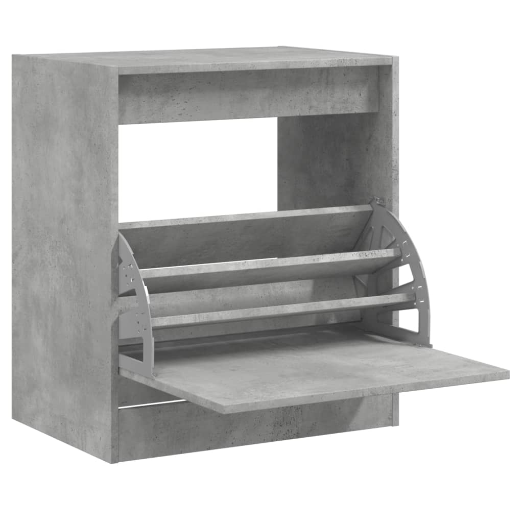vidaXL Skohylla betonggrå 60x42x69 cm konstruerat trä