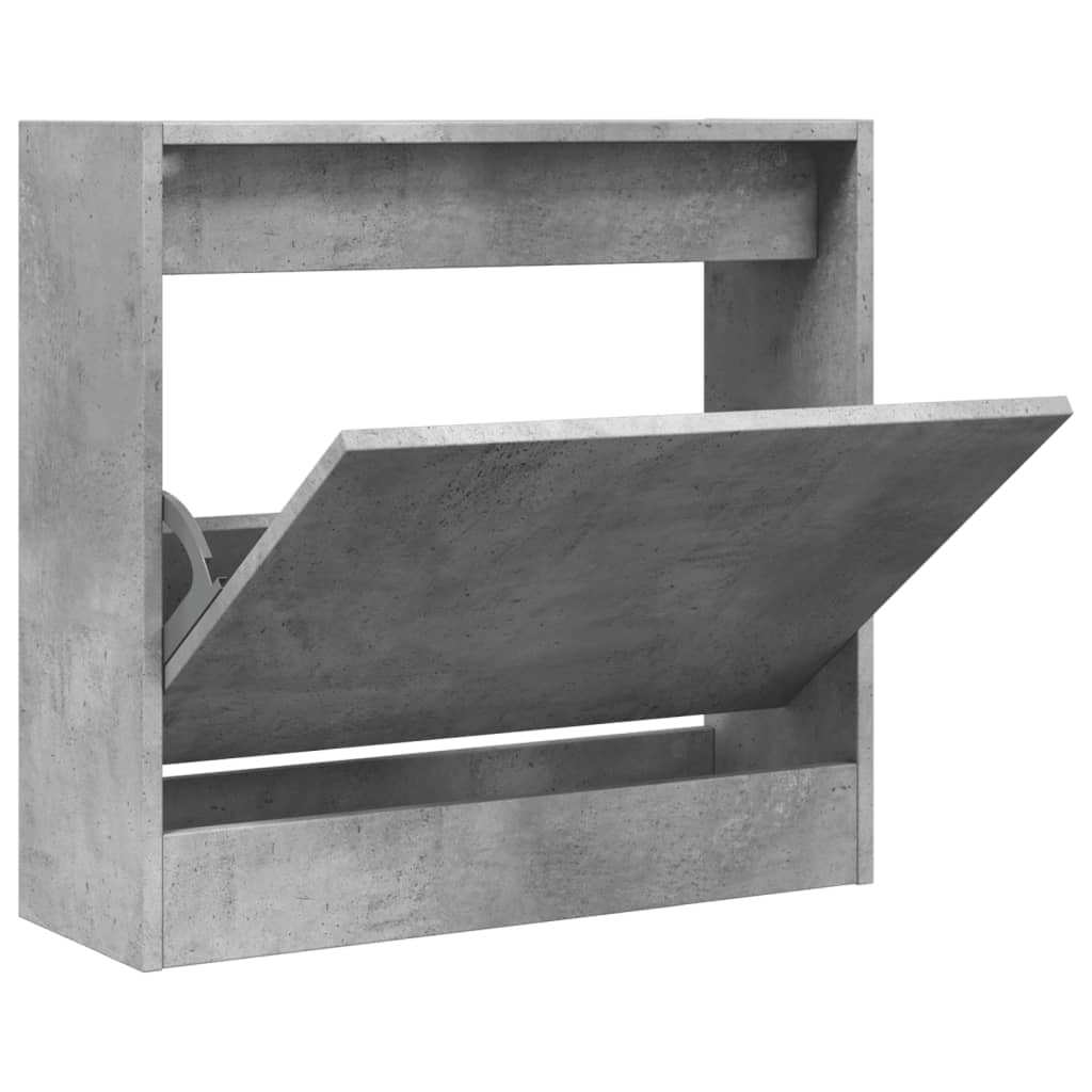 vidaXL Skohylla betonggrå 60x21x57 cm konstruerat trä