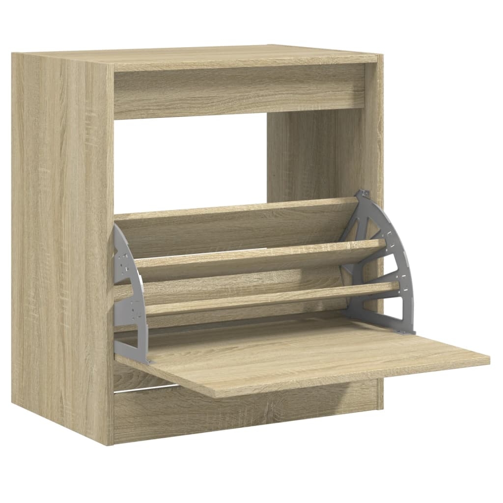 vidaXL Skohylla sonoma-ek 60x42x69 cm konstruerat trä