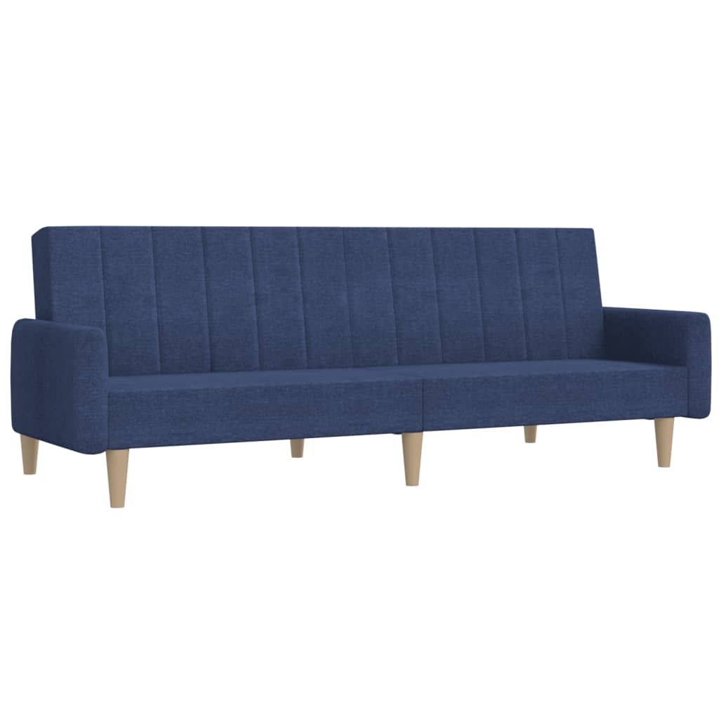 vidaXL Bäddsoffa 2-sits blå tyg