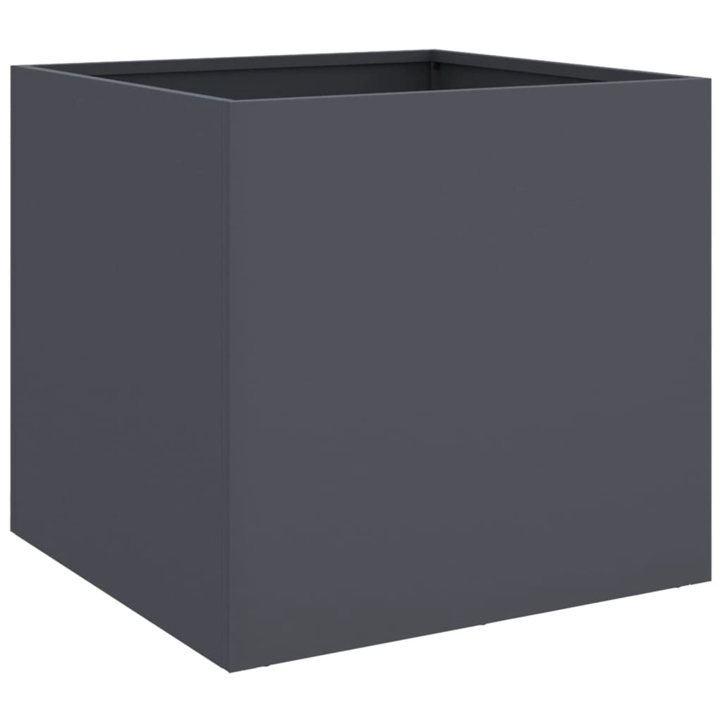 vidaXL Odlingslåda antracit 49x47x46 cm kallvalsat stål